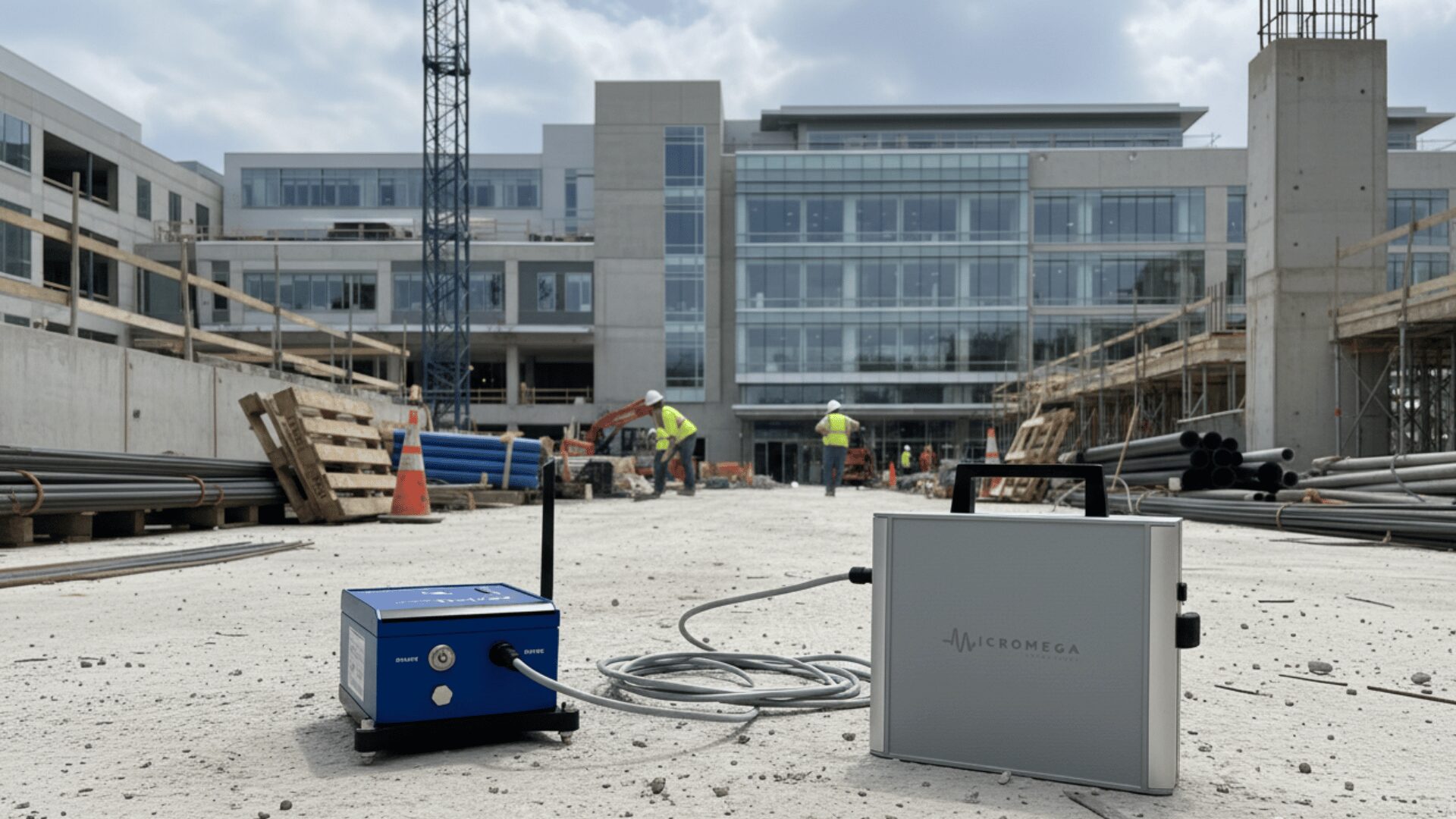 Vibration monitoring near construction site